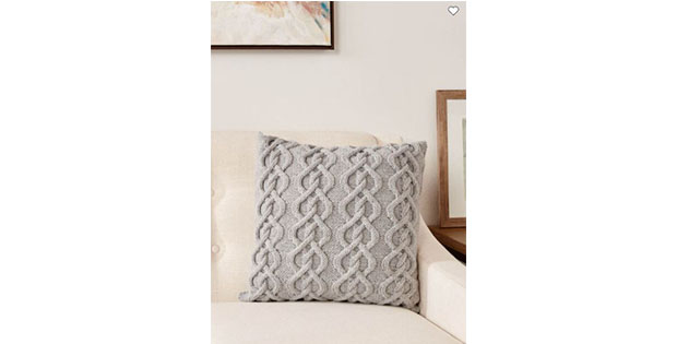 Captivating Calico Collection Cable Knit Pillow! (FREE Knitting Pattern)