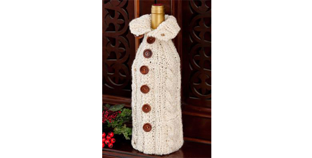 Beauteous Buttoned Bottle Cozy!
