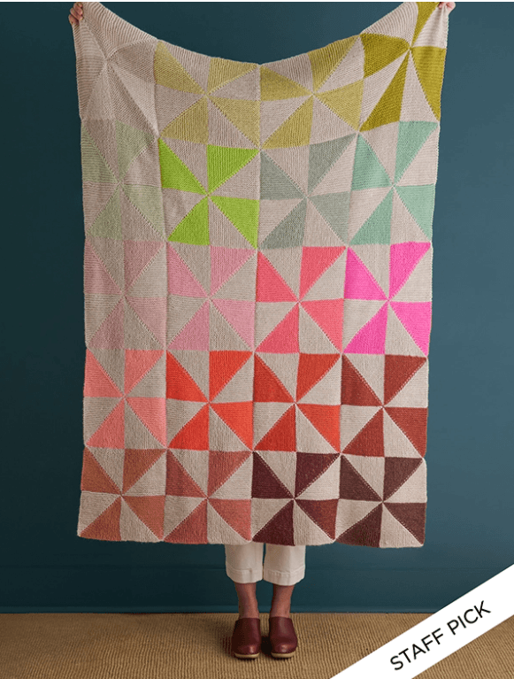 The Pinwheel Blanket: A Free Knitting Pattern That Looks Like a Quilt, But Isn’t